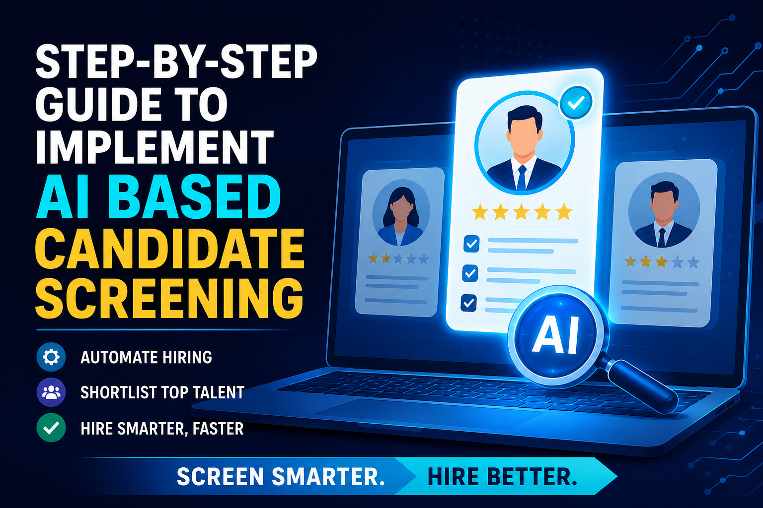 Step-by step-guide-to implement ai based candidate screening Hikara.ai